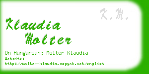 klaudia molter business card